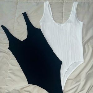 Black and White Body Suit Set - S/M